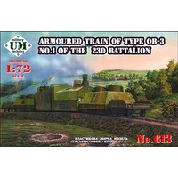 UM-MT 613 1/72 ARMORED TRAIN of type OB.-3 No 1, 23D Battalion Plastic Model Kit