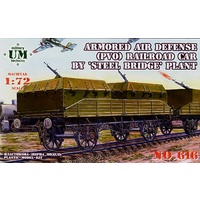 UM-MT 616 1/72 Armored Air Defense (PVO) Railroad car by steel bridge plant Plastic Model Kit