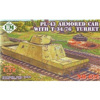 UM-MT 622 1/72 PL-43 Armored car with T-34/76 turret Plastic Model Kit