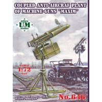 UM-MT 646 1/72 Coupled A-A Plant of machine guns "MAXIM"  Plastic Model Kit