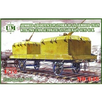 UM-MT 648 1/72 Armored Air Defense Platform an armored train with two 37mm auto AA guns 61-k