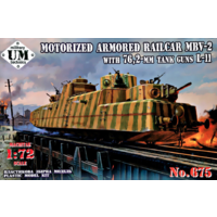 UM-MT 675 1/72 Armored train, Red Army MBV w/tank gun L-11. WWII Leningrad front Plastic Model Kit
