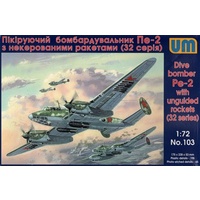 Unimodels 1/72 Dive Bomber Pe-2 with unguided rockets (32 series) Plastic Model Kit
