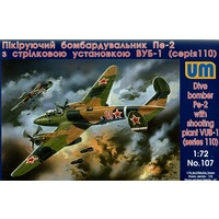 Unimodel 1/72 Dive bomber Pe-2 with VUB-1 (110 series)  Plastic Model Kit [107]