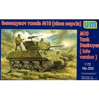 Unimodel 1/72 M10 Tank Destroyer (late version) Plastic Model Kit [202]