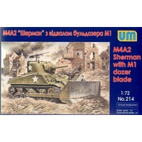 Unimodel 214 1/72 Tank M4?2 with M1 Dozer Blade Plastic Model Kit