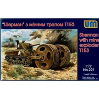 Unimodel 1/72 Tank M4A1 with T1E3 Mine Exploder Plastic Model Kit 221