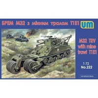 Unimodel 1/72 M32 TRV with minr trawl T1E1 Plastic Model Kit 222