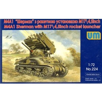Unimodel 224 1/72 Tank M4?1 with M17/4.5inch rocket launcher Plastic Model Kit