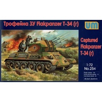 Unimodel 1/72 Captured Flakpanzer T-34 Plastic Model Kit 254