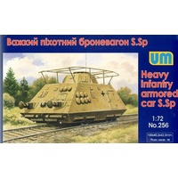 Unimodel 1/72 Heavy infantry armored car S.Sp Plastic Model Kit 256