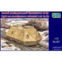 Unimodel 1/72 Light reconnaissance armored car Le.Sp Plastic Model Kit 257