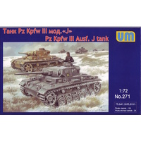 Unimodel 1/72 Tank PanzerIII Ausf J Plastic Model Kit [271]