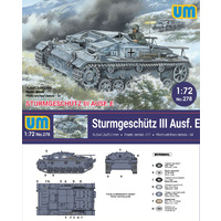 Unimodel 1/72 Sturmgeschutz III Ausf. E Plastic Model Kit [278]