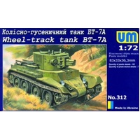 Unimodel 1/72 BT-7A w/artillery turret Plastic Model Kit 312