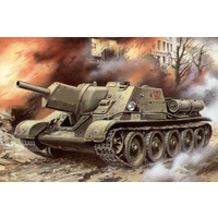 Unimodel 1/72 WWII SELF PROPELLED PLANT SU-122 Plastic Model Kit [332]