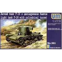 Unimodel 1/72 T-26-4 w/cyllindric turret Plastic Model Kit [361]