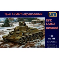 Unimodel 1/72 Tank T34/76-E screened Plastic Model Kit 368