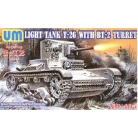 Unimodel 1/72 Light tank T-26/BT-2 Plastic Model Kit 405