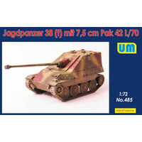 Unimodel 1/72 Jagdpanzer38(t) mit 7.5 cm Pak42L/70 Plastic Model Kit 485