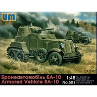 Unimodel 1/48 Armored Vehicle BA-10 Plastic Model Kit [501]