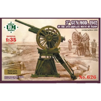 Unimodel 1/35 3" Gun mod.1902 on Anti-Airplane mount of Ivanov Plastic Model Kit 626