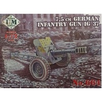 Unimodel 1/72 7,5cm German Infantry gun Plastic Model Kit [664]