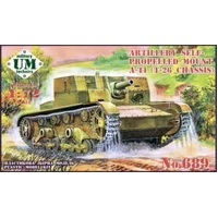 Unimodel 1/72 Artillery SP mount AT-1 Plastic Model Kit 689-1