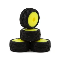UpGrade RC Micro Spiker Pre-Mounted Carpet Tires for Losi® Micro-T (Yellow) (4)
