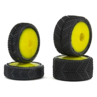 UpGrade RC Micro Spiker Pre-Mounted Front and Rear Carpet Tires for Losi® Micro-B (Yellow)