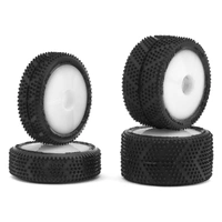 UpGrade RC Micro Spiker Pre-Mounted Front and Rear Carpet Tires for Losi® Micro-B (White)