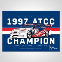 V8 Sleuth Glenn Seton 1997 Championship Winning Ford Credit Falcon EL Limited Edition Signed Print