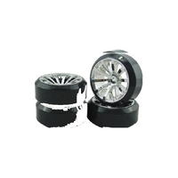 Vision 1/10 Drift 10-Spoke Chrome Wheel & Tyre Set (4pcs)