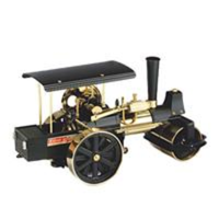 Wilesco 00396 D 396 Steam Roller black/brass with RC control