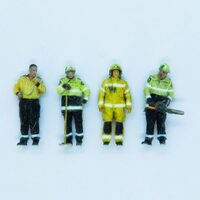 West Edge 3D HO 1/87 Fire Fighters (4 pcs)