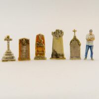 West Edge 3D HO 1/87 Headstones pack 2