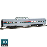 Walthers HO 85' Budd Dome Coach - Ready to Run - Santa Fe (silver) 910-30402