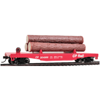 Walthers HO Trainline Log Dunp Car With Logs CP