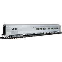 Walthers HO Trainline 85' Budd Baggage-Lounge - Ready to Run - Santa Fe (Silver)
