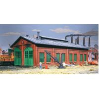 Walthers HO 2-Stall Enginehouse -- Kit - 12-3/4 x 7 x 5-1/4" 31.8 x 17.5 x 13.1cm - Holds Locos To 11-5/8" 29cm