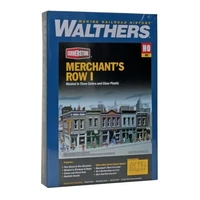 Walthers HO Cornerstone Merchants Row (5 Stores) Model Scenery Kit