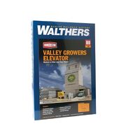 Walthers HO Cornerstone Valley Growers Association Steel Grain Elevator Model Scenery Kit