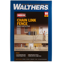Walthers HO Cornerstone Chain Link Fence (80) w/ 2 Gates WAL933-3125