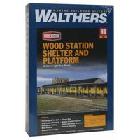 Walthers HO Wood Station Shed & Platform Kit