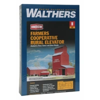 Walthers N Farmer's Co-op Rural Grain Elevator Kit