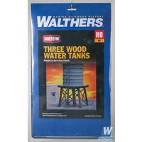 Walthers HO Cornerstone Wooden Water Tanks (3) Kit WAL933-3507