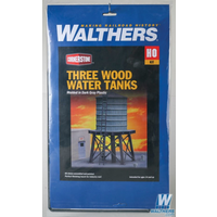 Walthers Cornerstone HO Wooden Water Tanks (3) Kit WAL933-3507