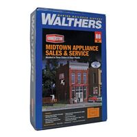 Walthers HO Cornerstone Midtown Appliance Sale & Service w/LED