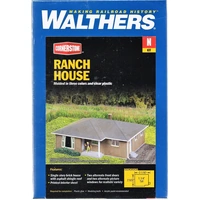 Walthers N Cornerstone Brick Ranch House Model Scenery Kit