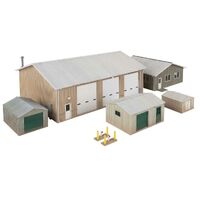 Walthers HO Vehicle Maintenance Facility Kit (5 Building Set)